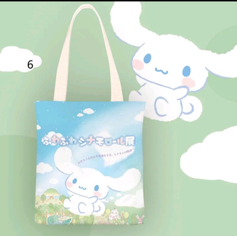 New Cinnamoroll tote canvas bag